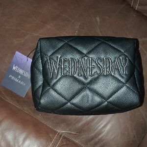 Primark Black Quilted 'Wednesday' Cosmetic Bag
